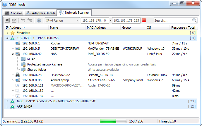 NSM Tool - Network Scanner