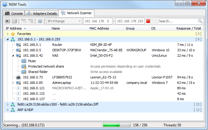 IP Network Scanner for Windows: NetSetMan